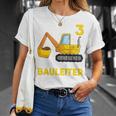 Kinder Endlich 3 Jetzt Bin Ich Der Bauleiter Geburtstagskind Digger T-Shirt Geschenke für Sie