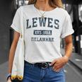 Lewes Delaware Deintage-Sportdesign Marineblau-Druck T-Shirt Geschenke für Sie