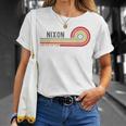 I Love Nixon Personalizado Retro Sunset Primer Nombre Camiseta unisex Regalos para ella