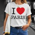 I Love Paris Graphic Novelty S & Cool s Maglietta Regalos para ella