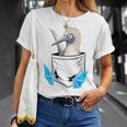 Lustiger Meeres-Vogel Blaufußtölpel In Der Tasche T-Shirt Geschenke für Sie