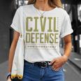 Mitgliedslabel Civil Defense Non Combatant T-Shirt Geschenke für Sie