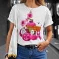 In October We Wear Pink Ghosts & Pumpkins For Breast Cancer T-Shirt Gifts for Her