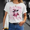 In October We Wear Pink Witch Ghost Pumpkin Breast Cancer T-Shirt Gifts for Her