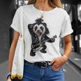 Panda Punk Rock Suonare La Chitarra Elettrica Maglietta Regalos para ella