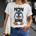 Pingouin Drole Non Humour Paresse Sommeil Flemme T-Shirt Cadeaux pour elle
