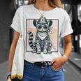 Pink Cowboy Cat Country Western Cottagecore Pink Cowgirl T-Shirt Gifts for Her