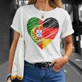 Portugal Germany Heart Germany Flag Portuguese Flag Heart Blue T-Shirt Geschenke für Sie