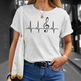 Regalo Per L'insegnante Di Pianoforte Pianista Heartbeat Maglietta Regalos para ella