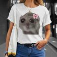 Sad Hamster Meme Sad Trauriger Hamster Sad Hamster Maglietta Regalos para ella