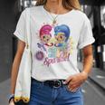 Shimmer And Shine Just Add Sparkle Dancing Portrait Maglietta Regalos para ella
