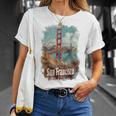 Souvenir Du Golden Gate Bridge De San Francisco En Californie T-Shirt Cadeaux pour elle