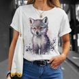Stampa Animale Uomo Donna Bambino Acquerello Lupo Cucciolo Maglietta Regalos para ella
