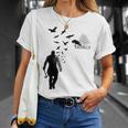 Viking Ragnar Lodbrokalhalla Odin Ravens Maglietta Regalos para ella