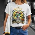 Vintage Halloween Zombie Baseball Skeleton Baseball Players T-Shirt Gifts for Her