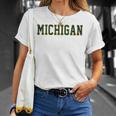 Vintage Michigan Uomo Michigan Donna Retrò Oro Con Collo A Maglietta Regalos para ella