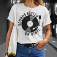 Vinyl Record Dj Record Retro Gray T-Shirt Geschenke für Sie