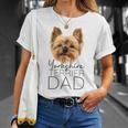 Yorkshire Terrier Dad Dog Cane Maglietta Regalos para ella