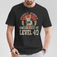 40 Anni Regali Boss Level 40 Unlockedideogioco Geb Maglietta Regalos divertidos
