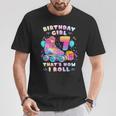 7Th Birthday Girl 7 Years Roller Skates Number 7 T-Shirt Unique Gifts