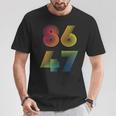 86 47 Anti Trump 8647 Impeach 47 Anti-Trump President Retro T-Shirt Unique Gifts