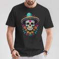 Aesthetic Mexico Dia De Muertos Skull T-Shirt Lustige Geschenke