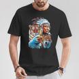 Águila Lobo India Nativa Americana Americana Del Norte Camiseta unisex Regalos divertidos