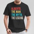 Alberto The Man The Myth The Legend Camicia Regalo Per Alberto Maglietta Regalos divertidos