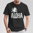 Aloha Beach Summer Palm Trees Hawaii Surfer T-Shirt Lustige Geschenke