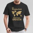 Amateurfunk Kennt Keine Borders Retro Radio Amateur Radio T-Shirt Lustige Geschenke