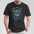 Animal Rave Colorato Astratto Cuffie Cuffie Colorful Psy Maglietta Regalos divertidos