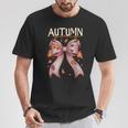 Autumn Girly Fall Bow Leaf Peeping Autumn Leaves Season T-Shirt Unique Gifts