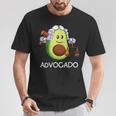 Avvocatoegetarianoegano Avocado Giudice Tribunale Avvoca Maglietta Regalos divertidos