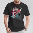 Babbo Natale In Sella A Una Moto Di Natale Cool Biker Maglietta Regalos divertidos