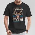 Bayern Wiesn Bekleidungolksfest Outfit Herren Short Sleeve Mei Lederhosn Trogt No Da Deer Costume Oktoberfest S T-Shirt Lustige Geschenke