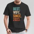 Best Wife Since 2023 1 Hochzeitstag 1 Jahr T-Shirt Lustige Geschenke