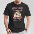 Beware Of The Frauchen Bulldog T-Shirt Lustige Geschenke