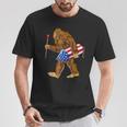 Bigfoot Fireworks 4Th Of July Sasquatch American Flag Us T-Shirt Unique Gifts