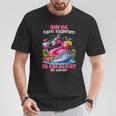 With Bin Da Kann Losgehen Es Escaliert Eh Flamingo Kreuzfahrt T-Shirt Lustige Geschenke