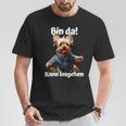 Bin Da Kann Losgehen Yorkie Dog Lover T-Shirt Lustige Geschenke