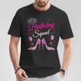 Birthday Squad Diva Squad Crown Hearts High Heel Girls T-Shirt Personalized Gifts
