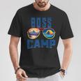 Boss Friend Camp Vacation Retro Camping Summer Sunset Tent T-Shirt Unique Gifts