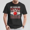 My Bowling Excuses Divertente Bowling Con Scrittaintage Maglietta Regalos divertidos