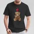 Camicia Con Orsacchiotto E Cuore Orsacchiotto Maglietta Regalos divertidos