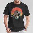Camicia Procione Trash Panda Retro Style Animal Raccoon Lovers Maglietta Regalos divertidos