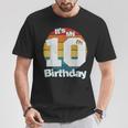 Camisa De Cumpleaños Número 10 Es Mi 10 Cumpleaños Cumpleaños 10 Años Camiseta unisex Regalos divertidos