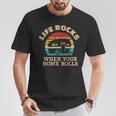 Camping Caravan Life Rocks Slogan T-Shirt Lustige Geschenke