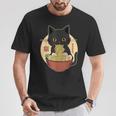 Cat Ramen Graphic Japanese Kawaii Cat Anime T-Shirt Personalized Gifts