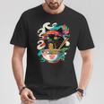 Cat Ramen Noodle Japanese Anime Kawaii Cat T-Shirt Personalized Gifts