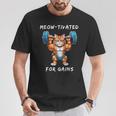 Catlover Muscle Deadlift Pompaggio Weightlifting Cat Lover Maglietta Regalos divertidos